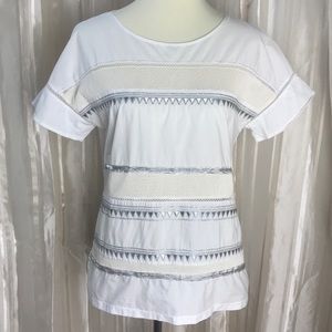 NWOT! J.Crew Embroidered flutter-sleeve T-shirt